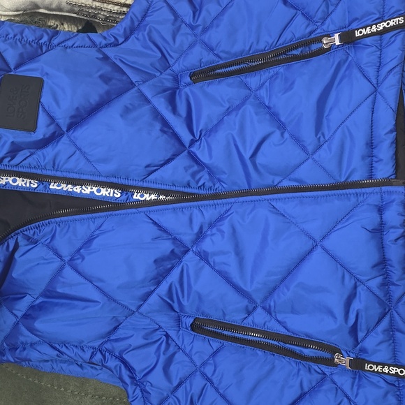 Love & Sports Quilted Vest with Hood Royal Blue Size S 4/6 - Picture 7 of 12